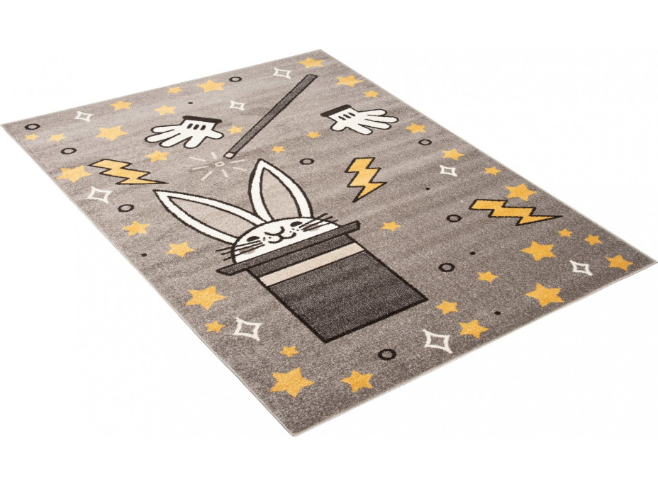 Kusový koberec FIESTA Rabbit - žlutý