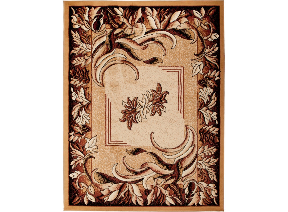 Kusový koberec ATLAS Leaves - béžový/hnědý