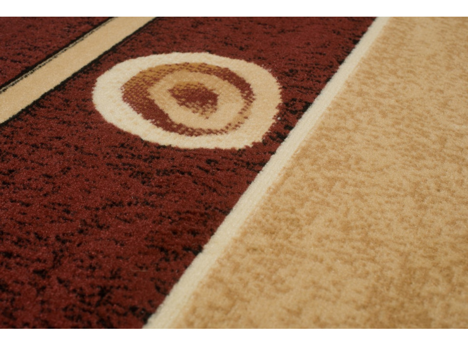 Kusový koberec ATLAS Abstract - hnědý/béžový