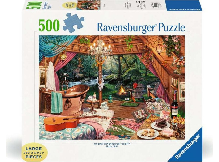 RAVENSBURGER Puzzle Útulná chata XXL 500 dílků
