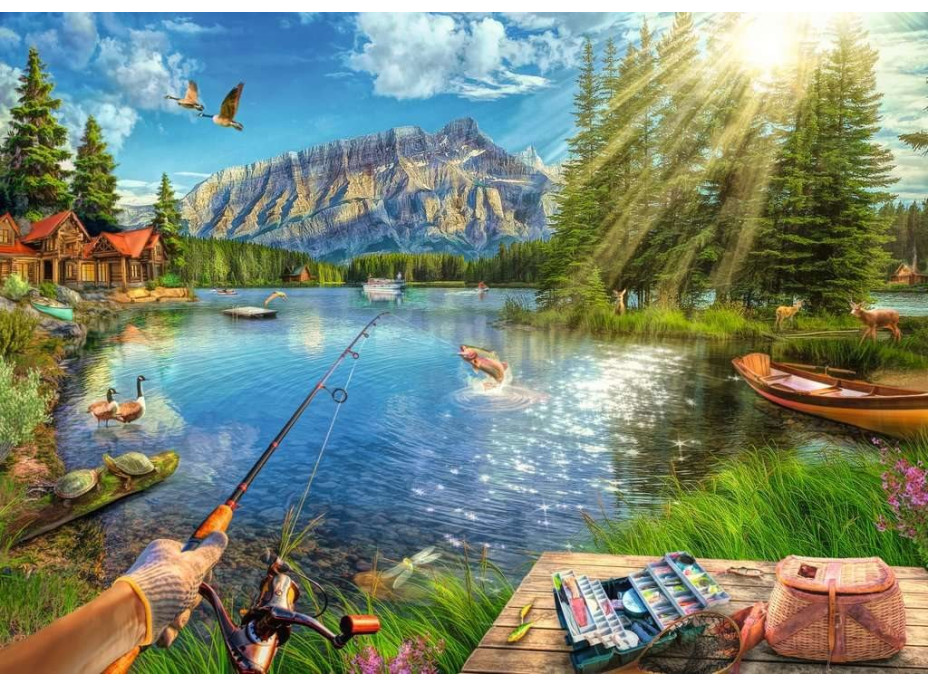 RAVENSBURGER Puzzle Život u jezera 1000 dílků