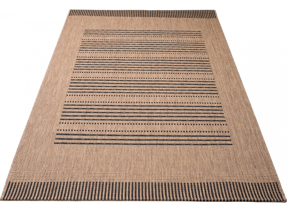 Sisalový PP koberec MORSE - hnědý/černý