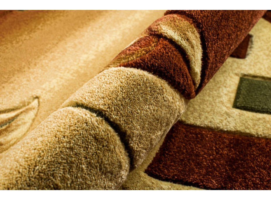 Kusový koberec ANTOGYA Flora - krémový/hnědý