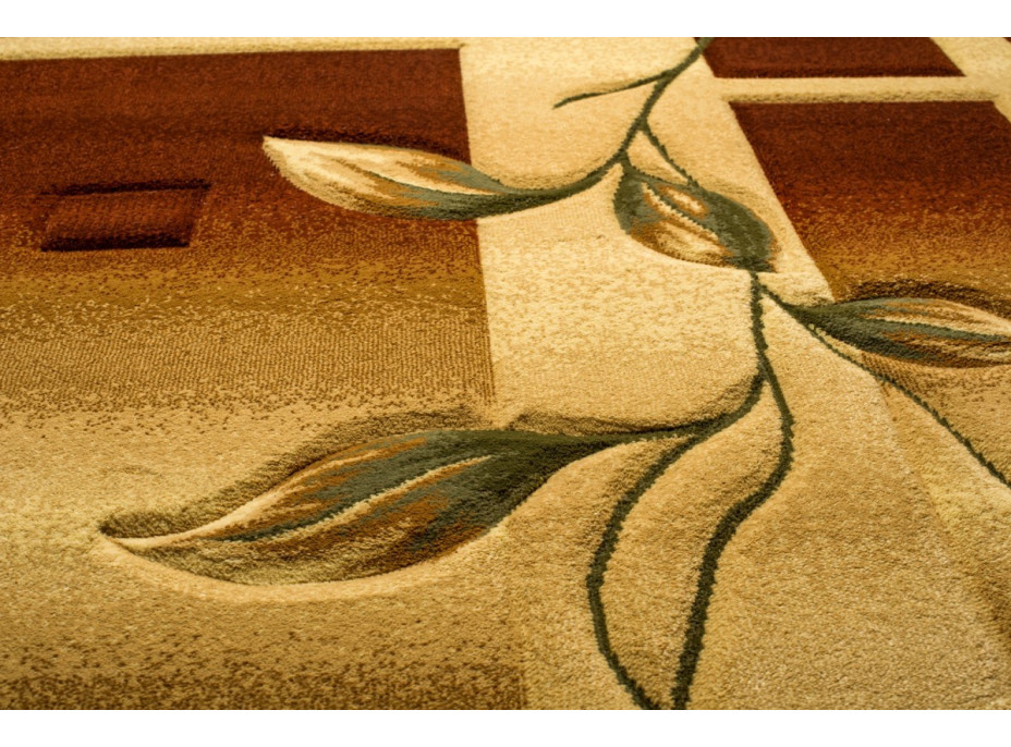 Kusový koberec ANTOGYA Flora - krémový/hnědý