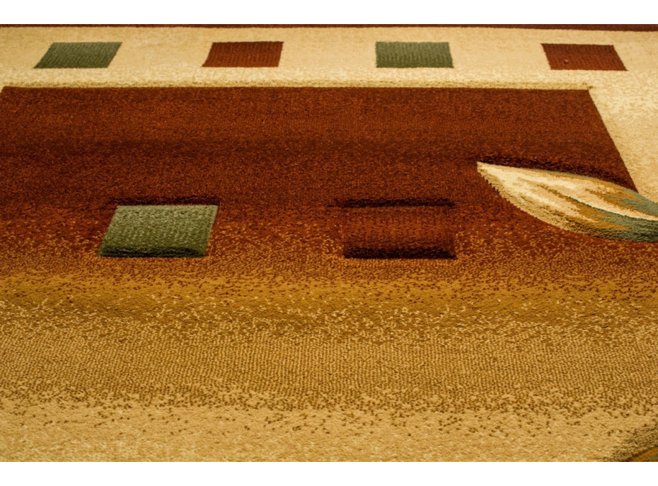 Kusový koberec ANTOGYA Flora - krémový/hnědý