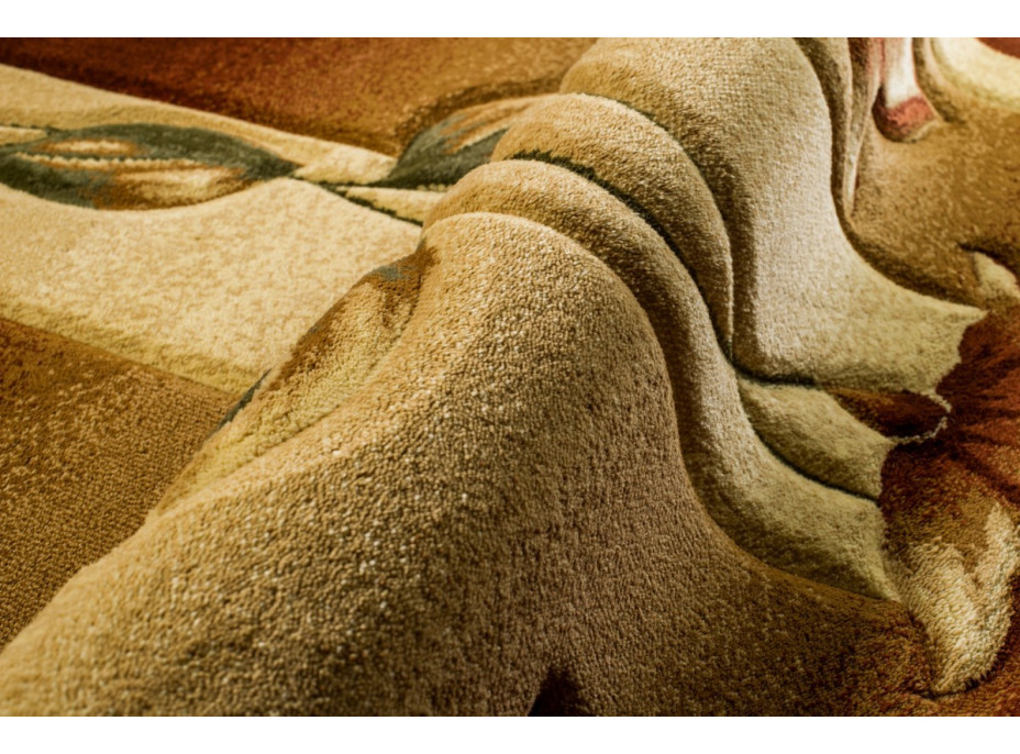 Kusový koberec ANTOGYA Flora - krémový/hnědý