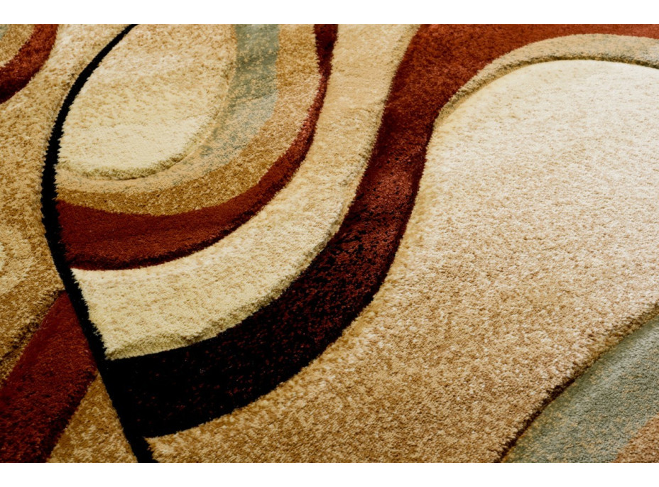 Kusový koberec ANTOGYA Wave - krémový/hnědý