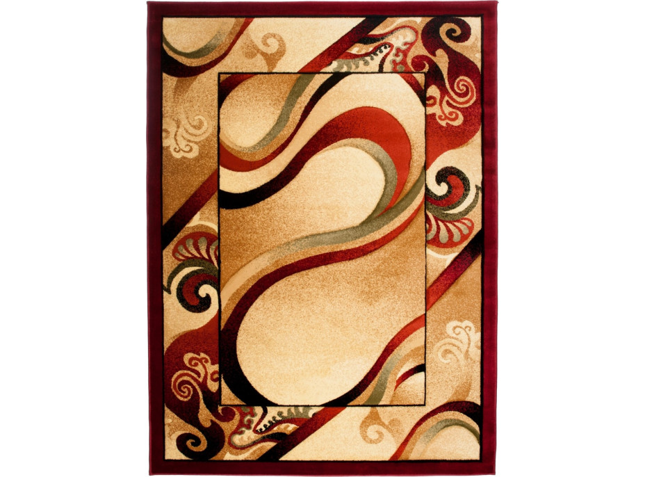 Kusový koberec ANTOGYA Wave - krémový/červený