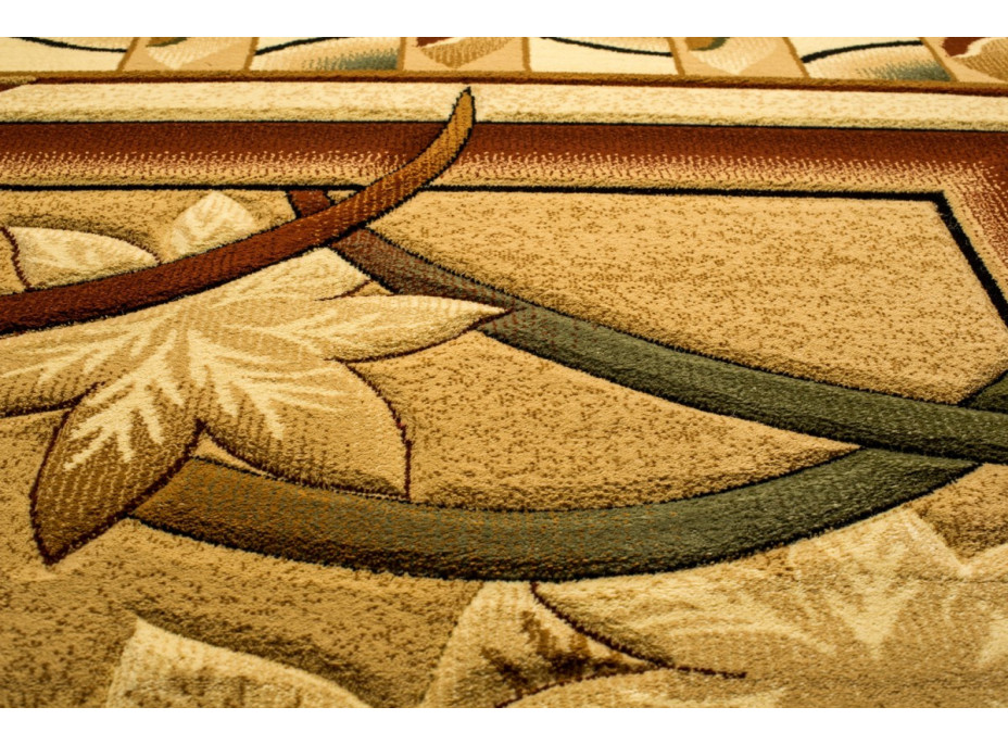 Kusový koberec ANTOGYA Frame - krémový/hnědý