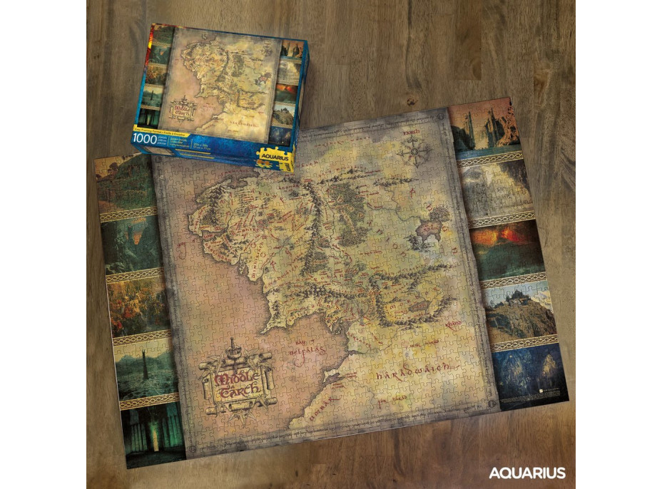 AQUARIUS Puzzle Pán Prstenů: Mapa Středozemě 1000 dílků