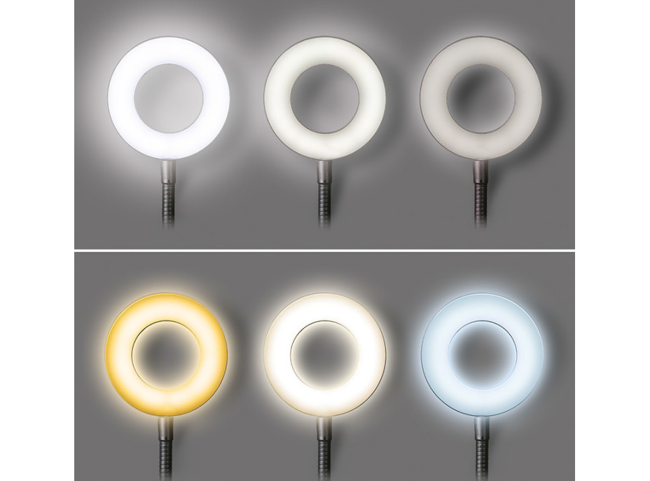 LED stmívatelná stolní lampička s klipem - 300lm - USB