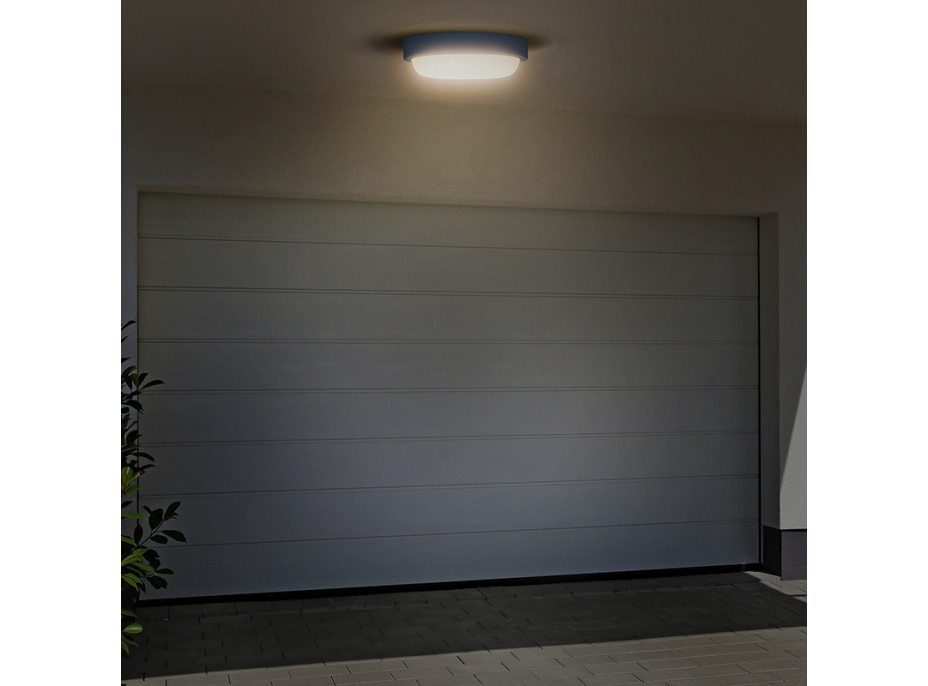 LED venkovní osvětlení kulaté - 17 cm - šedá barva