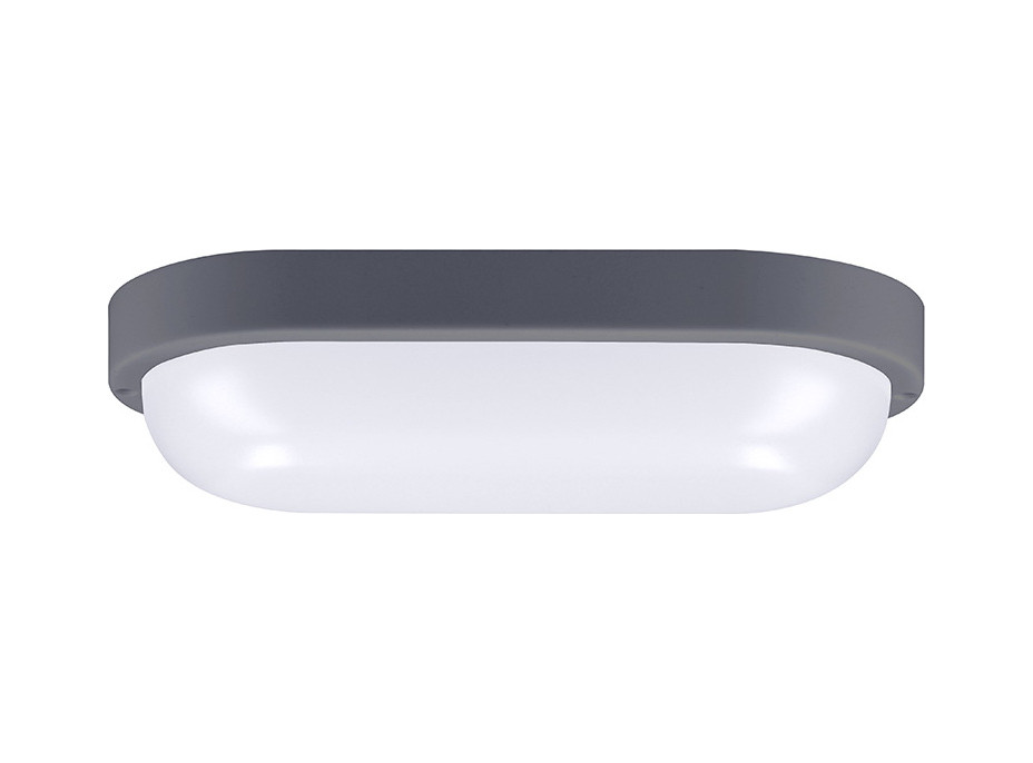 LED venkovní osvětlení oválné - 26 cm - šedá barva