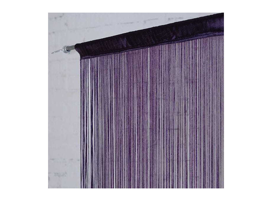 Šňůrkový závěs SPAGHETTI 90x200 cm - fialový