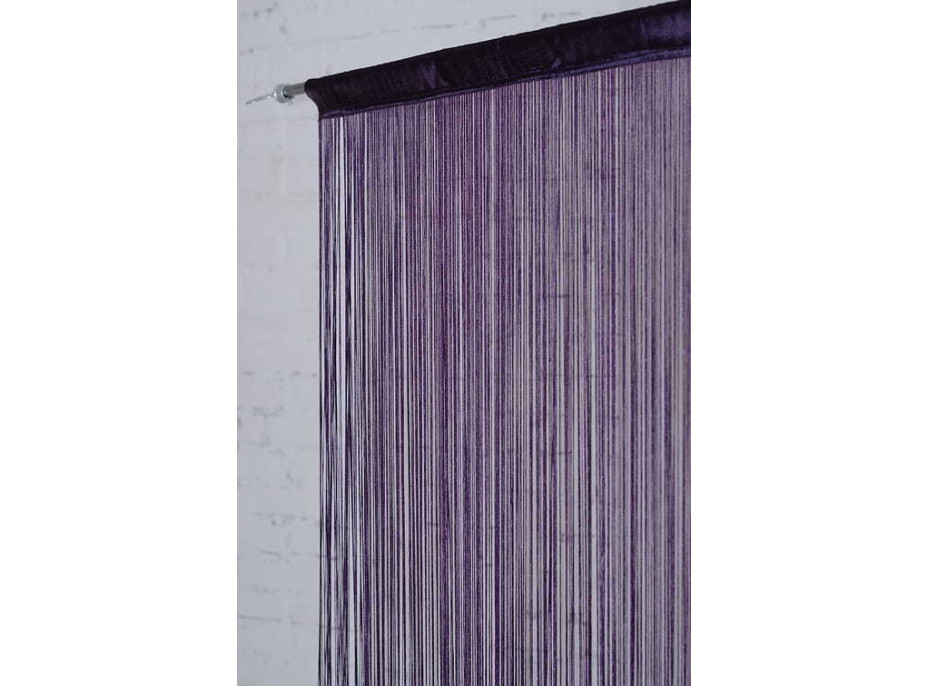 Šňůrkový závěs SPAGHETTI 90x200 cm - fialový