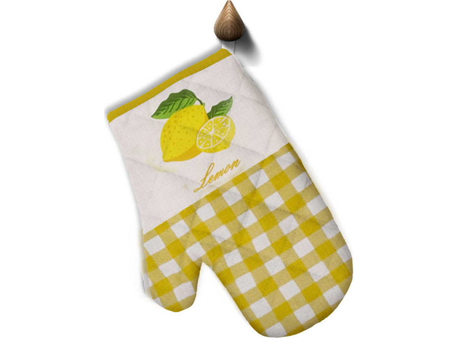 Kuchyňská rukavice FRUIT LEMON 17x28 cm - žlutá