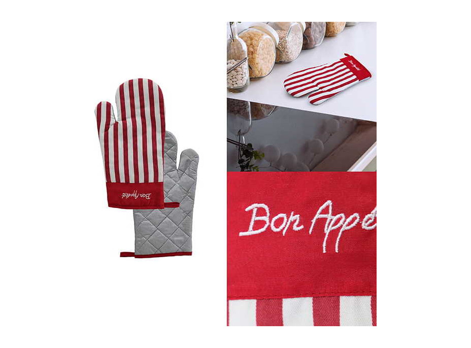 Kuchyňská rukavice BON APETIT 17x28 cm - červená