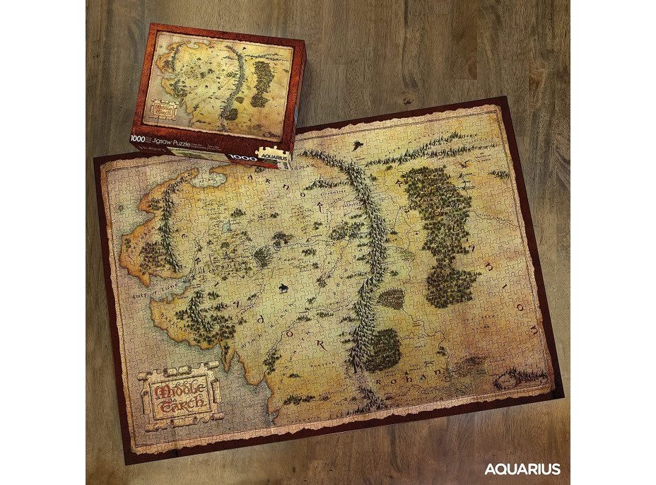 AQUARIUS Puzzle Hobit: Mapa Středozemě 1000 dílků