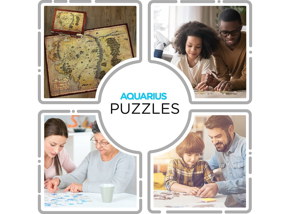 AQUARIUS Puzzle Hobit: Mapa Středozemě 1000 dílků