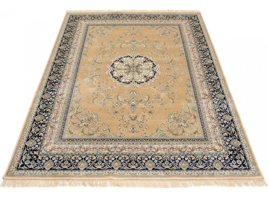 Kusový koberec ISFAHAN Rashid - béžový/tmavě modrý