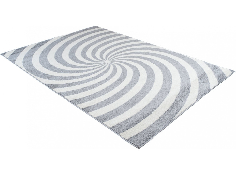 Kusový koberec HYPNOTIZE - světle šedý/bílý