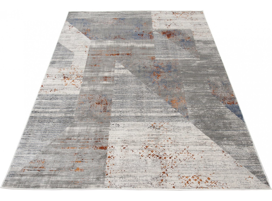 Kusový koberec FEYRUZ Divide - šedý/světle šedý