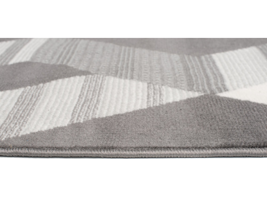Kusový koberec LAILA Loop - šedý/bílý
