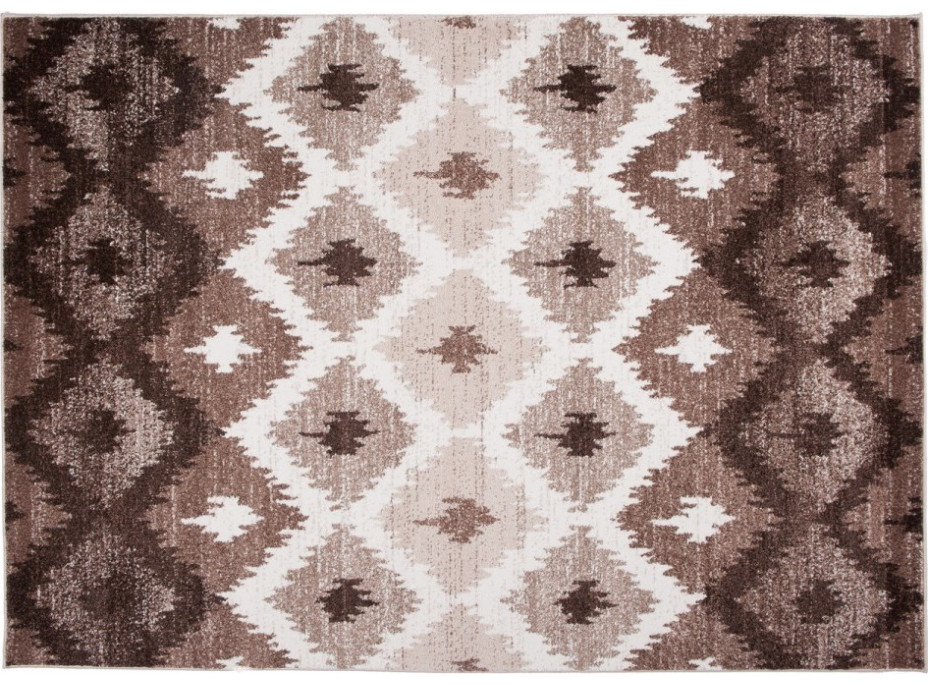 Kusový koberec RASTA Tiles - hnědý/béžový
