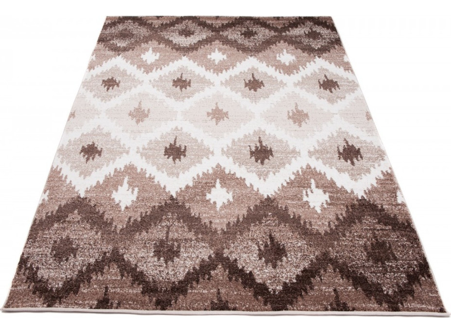 Kusový koberec RASTA Tiles - hnědý/béžový
