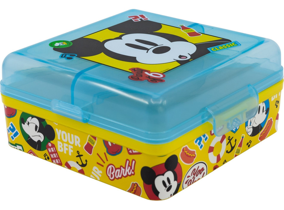 STOR Čtvercový Multi Box na svačinu Mickey Mouse