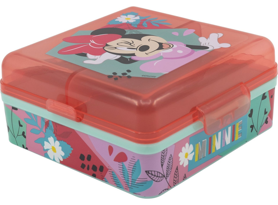 STOR Čtvercový Multi Box na svačinu Minnie Mouse