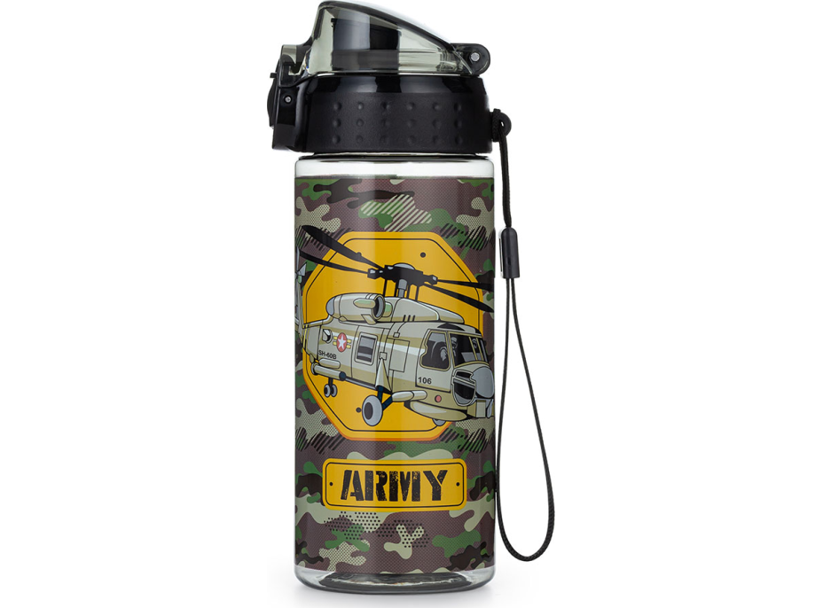OXYBAG Láhev na pití OXY CLICK Army Helikoptéra 500 ml