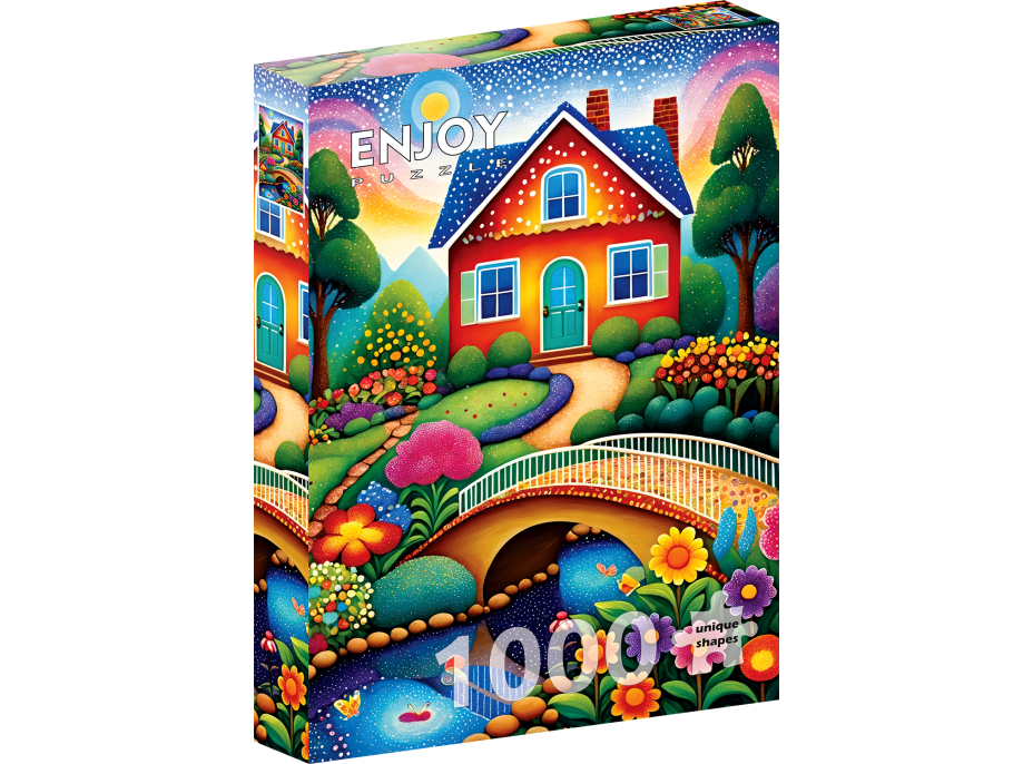 ENJOY Puzzle Barevný dům 1000 dílků