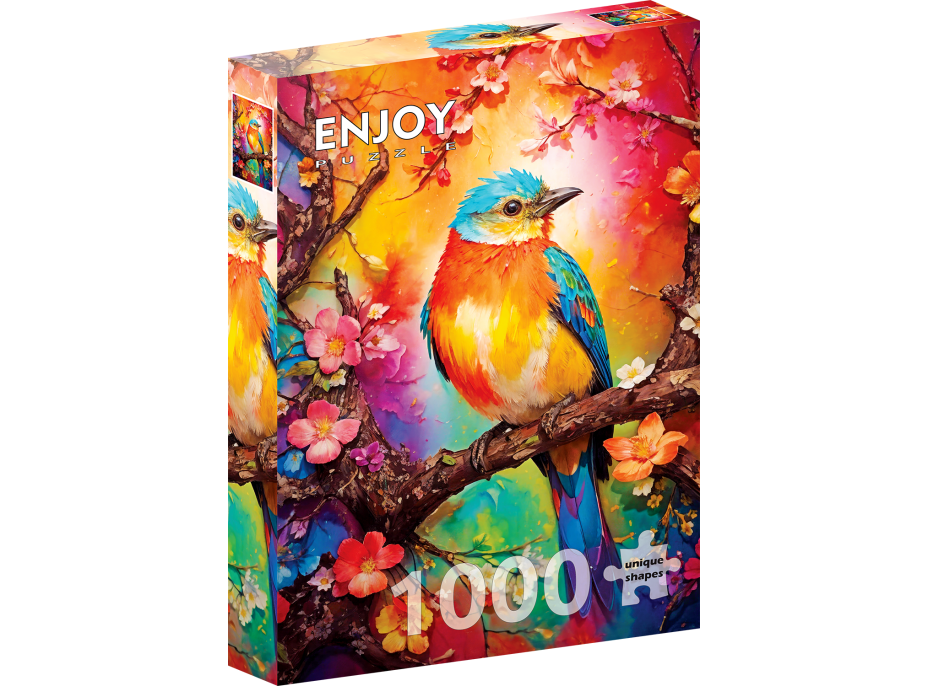 ENJOY Puzzle Barevný ptáček 1000 dílků