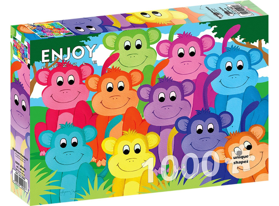 ENJOY Puzzle Duhové opičky 1000 dílků
