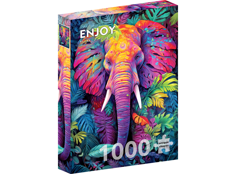 ENJOY Puzzle Maskovaný slon 1000 dílků