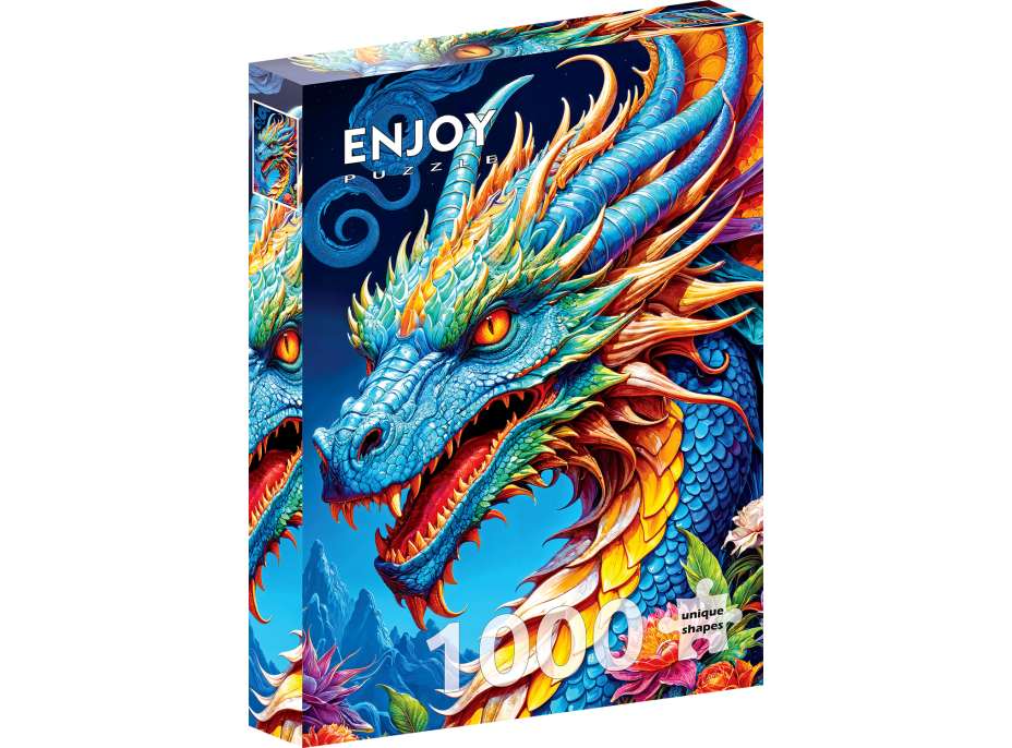 ENJOY Puzzle Modrý drak 1000 dílků