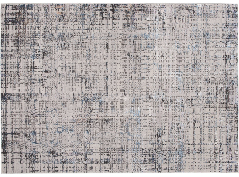 Kusový koberec CHARLESTON Lines - šedý/modrý