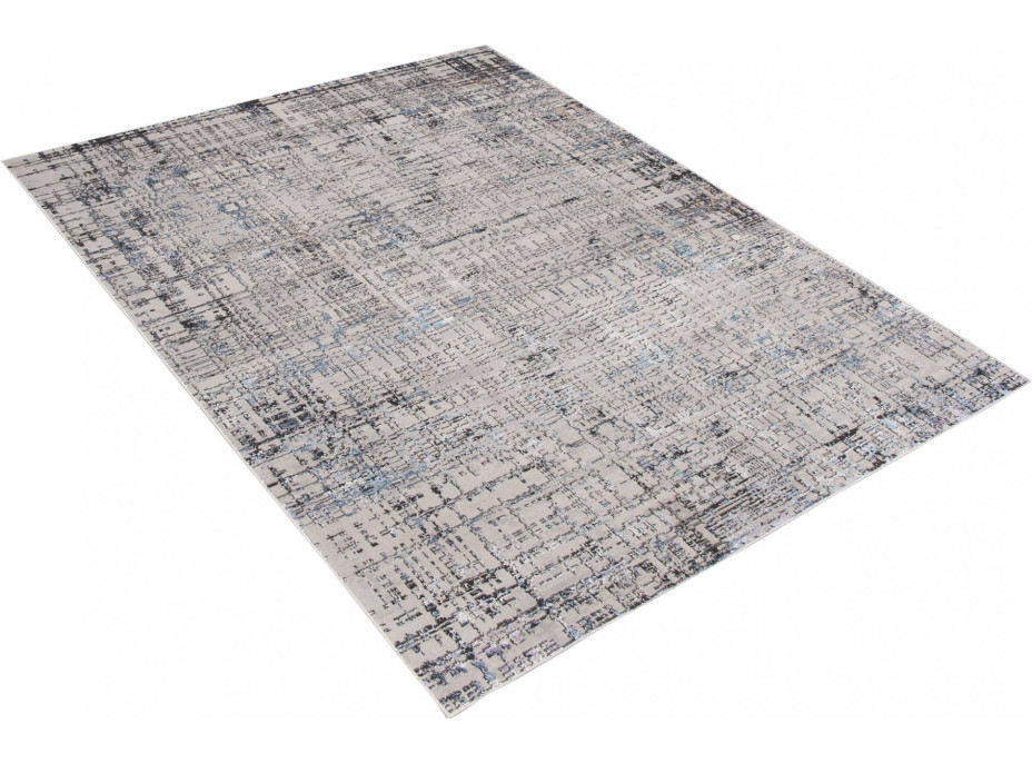 Kusový koberec CHARLESTON Lines - šedý/modrý