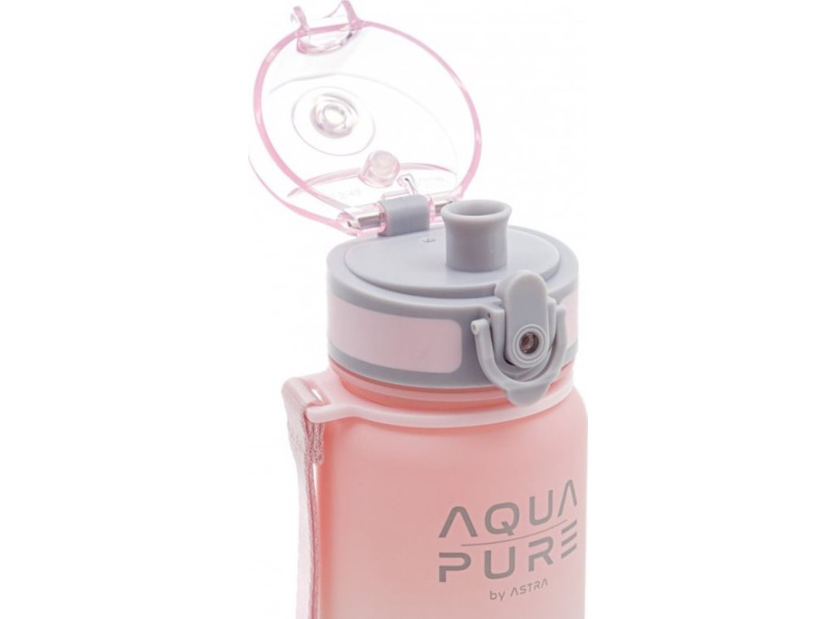 ASTRA Zdravá láhev na vodu Aqua Pure 400 ml růžovo-šedá