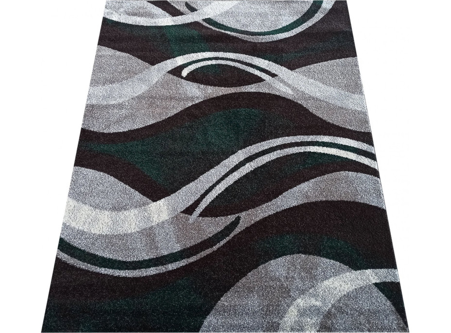 Kusový koberec WAVE - tmavě zelený