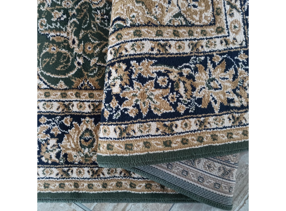 Kusový koberec NOBLE ornament - tmavě zelený