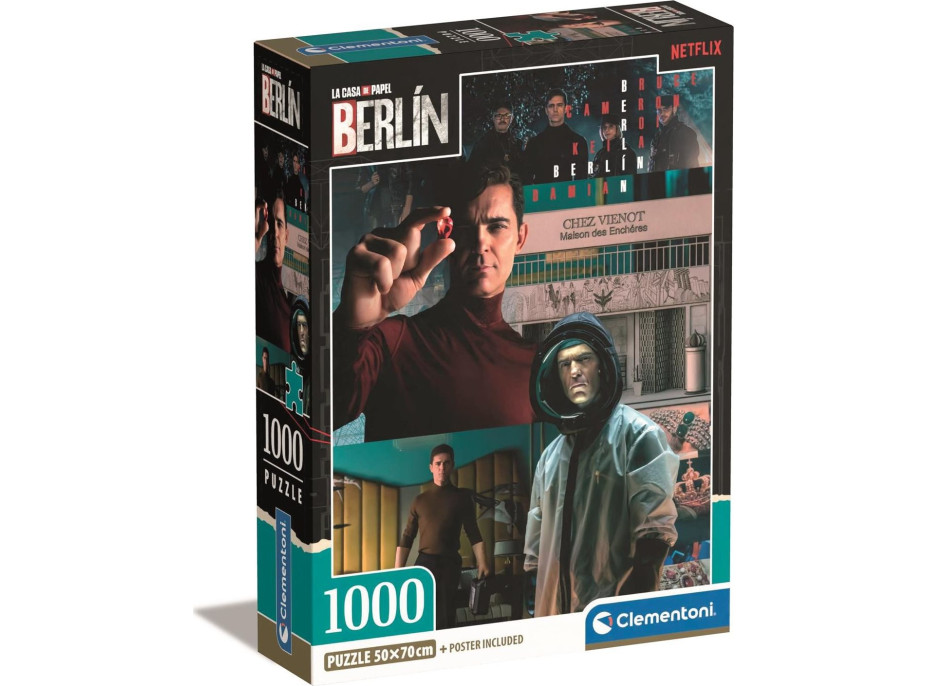 CLEMENTONI Puzzle La Casa de Papel Berlín: Šéf 1000 dílků