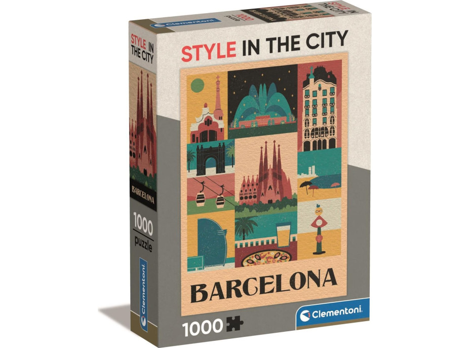 CLEMENTONI Puzzle Style in the City: Barcelona 1000 dílků