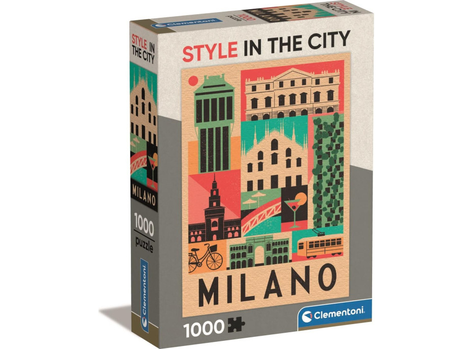 CLEMENTONI Puzzle Style in the City: Miláno 1000 dílků