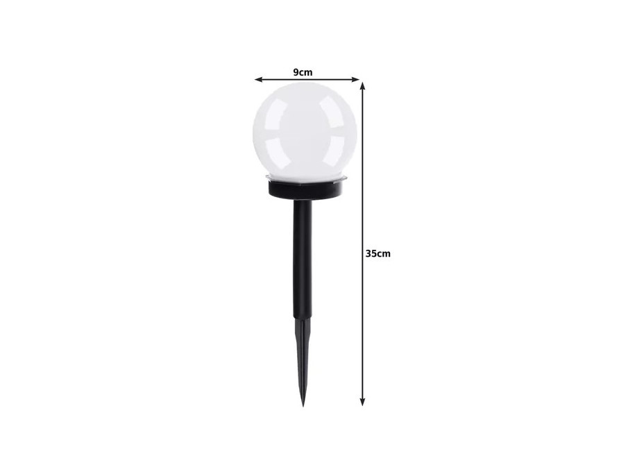 Solární zahradní lampa - koule - sada 6 ks