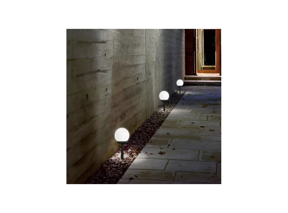 Solární zahradní lampa - koule - sada 6 ks