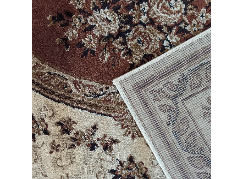 Kusový koberec NOBLE rosette - krémový/hnědý