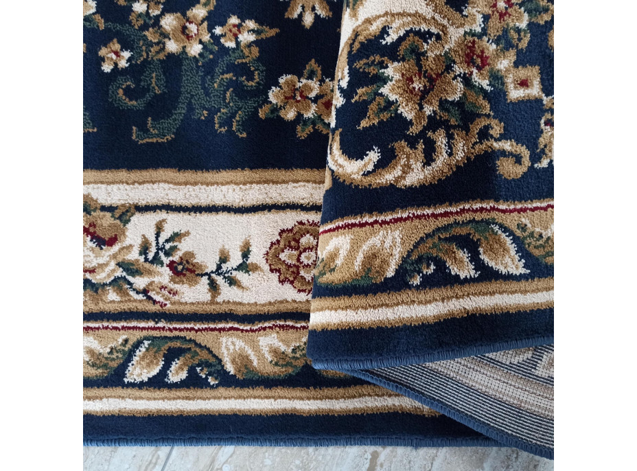 Kusový koberec NOBLE rosette - tmavě modrý