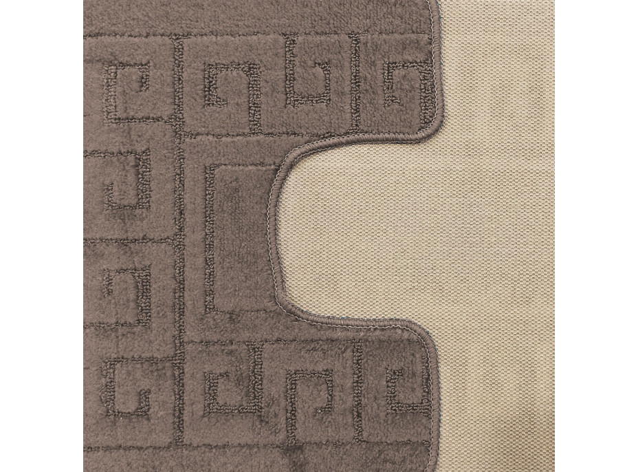 Sada koupelnových předložek s výřezem TÁŇA - greek - tmavě béžová